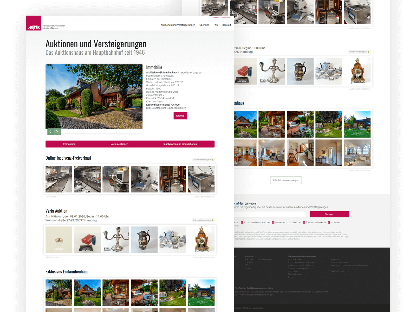 Referenz Bild #Website #Online Auktionskaltalog